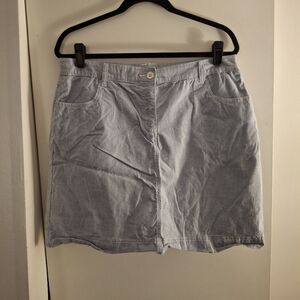 Karen Scott Women's Blue And White Striped Skort